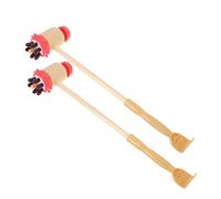 Mobestech Bâtons de Massage Musculaire 2pcs en Bois et Plastique, Masseur Manuel Ergonomique pour Dos et Épaules, Outil Portable pour Maison et Bureau