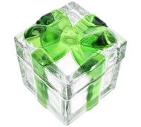 Mobestech Bocal à Bonbons en Cristal Couvercle Étanche Boîte de Rangement Alimentaire Transparente Petite Taille Verte Bonbonnière Maison Cuisine et Conservation des Friandises