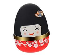 Mobestech Boîte à Musique Forme de Poupée Japonaise Rotative Décoration Adorable pour Maison Parfait Rose Rouge de Détails Clairs et Durabilité