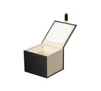 Mobestech Boîte à Thé en Tissu 11x11x10 Cm, Coffret Déco en Cuir et Tissu Bleu, Rangement pour Tasses, Présent pour Amateurs de Thé, Emballage Élégant pour Offrir, Usage Quotidien et Cérémonies