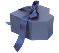 Mobestech Boîte D’Emballage de Cœur Bleu Marine pour Présents Tirelire pour L’Argenté Liquide Boîte en Papier Robuste et Légère pour Anniversaire Saint-Valentin et Mariage