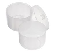 Mobestech Boîte de Nettoyage Manucure Plastique Transparent Bac à Tremper Réutilisable pour Embouts Ponceuse Compacte et Portable pour Outils Ongles