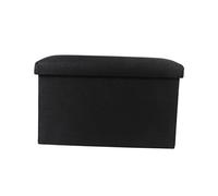 Mobestech Boîte de Rangement Pliable avec Banc Lin pour Jouets et Rangement Noir pour Chambre et Salon