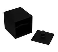 Mobestech Boîte de Rangement pour et Cure-Dents avec Couvercle Conteneur de Stockage Compact en Noir Mat Organiseur Multi-Usages pour Accessoires Cosmétiques à Domicile