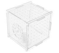 Mobestech Boîte D'isolement Acrylique Transparente 10x10x10 Cm pour Aquarium, Incubateur Multifonction pour Reproduction de Poissons, Séparation Sécurisée et Élevage de Petits Poissons,