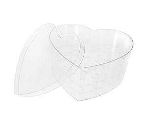 Mobestech Boîte en Acrylique Transparente Forme Cœur pour Compositions 33 Compartiments Grand Modèle Adaptée aux Présents de Communion et Fêtes