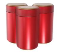 Mobestech Boîte Présent en Fer Blanc Lot de 3 Boîtes Métalliques Rondes Hermétiques Récipient Alimentaire pour Thé Bonbons Sucre Snacks Rangement Maison Taille Compacte Couleurs Aléatoires