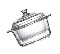 Mobestech Bol de Rangement Alimentaire Verre avec Couvercle Double Poignées Brûlure Compatible Micro Ondes et Réfrigérateur pour Soupe Salade et Conservation à ou Restauration