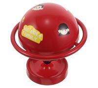 Mobestech Bol de Rangement Planète Rotatif avec Couvercle en PP Rouge | Usage Maison et Bureau, Forme Globe, Accès Tournant, pour Essentiels Quotidiens et Petits Objets