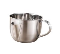 Mobestech Bol Séparateur de Graisse Acier Inoxydable avec Couvercle et Brosse pour Soupe et Sauce Récipient Polyvalent pour Cuisine Maison et Restaurant