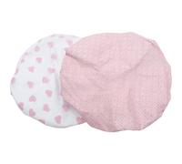 Mobestech Bonnet de Bain Réutilisable pour Cheveux Longs, 2 Pièces Rose Doublure en Aluminium, Bande Élastique Stable, pour Soins Capillaires Bain