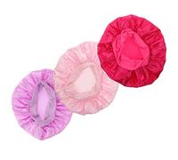 Mobestech Bonnets de Nuit en Polyester pour Protéger les Cheveux Lot de 3 Confortable et Respirant, Chapeau Rond Coloré Garçon et Filles Pendant le Sommeil