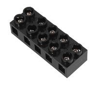 Mobestech Bornier à Barrette Double Rangée 5 Positions Vis 500v 60a Isolation Électrique Haute Capacité pour Armoire Électrique et Boîte de Compteur Plastique Noir