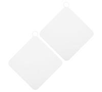 Mobestech Bouchons de siphon de sol en silicone 2 pièces, Couvercle de drain de plancher anti-odeur, Filtre de siphon pour cuisine et salle de bain, pour et lavabo, blanc