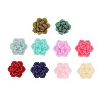 Mobestech Boucles D’oreilles Succulentes 10 Pièces Plantes Végétales Pastel Couleur Pour Fille Créatives Légères Fête Anniversaire Mariage Solide