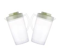 Mobestech Bouilloire à Jus Maison 2 Pièces en Verre Transparent 15L Couvercle Pichet à Eau Froide pour Usage Domestique et Réceptions