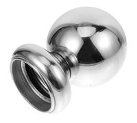 Mobestech Boule de Finition Stable et Fiable pour Rampe D'escalier en Acier Inoxydable Argenté, Design Creux Résistant à L'usure, Diamètre 51mm pour Garde-corps