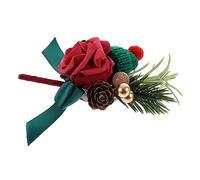 Mobestech Boutonnière Artificielle De Noël Décoration De Mariage Accessoire Vestimentaire pour Homme Et Femme Élément De Fête