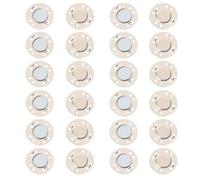 Mobestech Boutons Magnétiques pour Paquet 12 Paires Fermeture à Pression Ultra Fine en Métal Argenté Boutons DIY Résistants pour Vêtements et Créations Artisanales