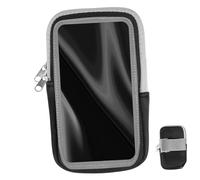 Mobestech Brassard Téléphone Sport Respirant avec Fermeture Éclair Pochette Bras Portable Élastique pour Course à Pied Protection Anti-Rayures pour Mobiles Noir