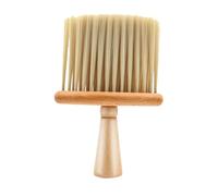 Mobestech Brosse à Barbe de Barbier en Bois de Hêtre Poils Doux, Brosse de Nettoyage Facile à Laver pour Barbe et Cou, pour Usage Personnel ou Salon