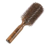 Mobestech Brosse à Cheveux Coiffante Rouleau Grosse Taille Brosse à Friser En Poils De Sanglier Pour Femmes Et Filles Brushing Boucles Séchage Rapide Usage Domestique Bois Naturel