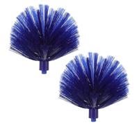Mobestech Brosse de nettoyage pour toiles d'araignée, lot de 2 têtes : outil de remplacement pour éliminer les toiles sur toitures et plafonds, plastique robuste, adapté aux particuliers
