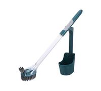 Mobestech Brosse de Toilette Murale avec Support et Réservoir Intégré - Poils Durs pour Nettoyage Complet WC - Accessoire Salle de Bain Compact pour Éliminer Taches Tenaces et Hygiénique