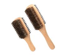 Mobestech Brosses à Cheveux En Poils De Sanglier Pour Hommes 2 Pièces Grand Et Petit Taille Double Face Pour Cheveux Fins Barbe Et Coiffage Usage Quotidien