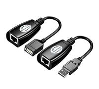 Mobestech Câble Ethernet USB Extender Adaptateur Extension Réseau Solide Plug and Play Compatible Souris Clavier Imprimante Bureau Maison École