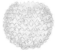 Mobestech Cache Ampoule en Verre Élégant de Globe Fil d'aluminium, Abat-jour de Remplacement pour Lustres, Protection Fine des Lampes, Porte-lampe G9, Fil d'aluminium