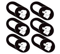 Mobestech Cache Webcam Coulissant Éléphant Blanc 6 Pièces, Housse Protection Confidentialité pour Ordinateur Portable, Tablette Et Pc, Plastique Abs Ultra-Fin, Sécurité Vie Privée, Usage Quotidien