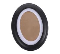 Mobestech Cadre Photo Ovale Mural Table 7 Pouces En Bois Massif Noir, Cadre Photo Rétro Unique, Présentoir Décoratif Polyvalent Pour Personnes Âgées Et Décoration Intérieure