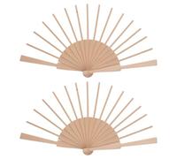 Mobestech Cadres en Bois Stable pour Éventails Pliants 2 Pièces Kit Bricolage 23 CM Adaptés aux Amateurs d'Artisanat