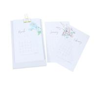 Mobestech Calendrier de Bureau Petit Format Cartonné Calendrier de Table Résistant Décor Simple pour Bureau pour Enseignants et Professionnels