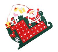 Mobestech Calendrier de Lavent Feutre à Suspendre Décoration de Noël Murale Colorée et Compacte Élément pour Porte et Mur Ambiance de Fête pour Garçon Fille