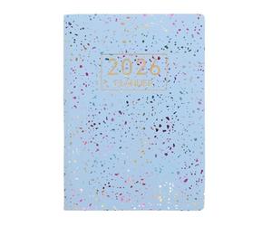 Mobestech Carnet-Calendrier 2026 A7 Mini Portable Bleu Vif Agenda Mensuel et Hebdomadaire de Poche Papier Résistant Anti-Traversée Planificateur D’Activités et Gestion des Tâches en