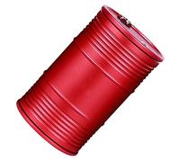 Mobestech Cendrier en Alliage D'aluminium avec Couvercle Coulissant de Voiture Facile à Nettoyer Rouge pour Cantines et Espaces Divers