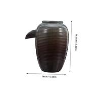 Mobestech Ceramic Fish Tank Fountain No Pump Outdoor Decoration with Traditional Weather Resistant Aquarium Landscaping Accessory for Garden and Patio