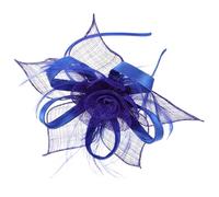 Mobestech Chapeau Bibi Bleu pour Femme Bandeau Maille pour Banquet ou Thé Coiffe de Mariée Accessoire de Cheveu Style Victorien