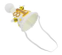 Mobestech Chapeau Conique Abeille en Feutre Doux pour Premier Anniversaire Bébé 1 An Chapeau d'Anniversaire Garçon Fille Élastique Décoration Fête Thème Abeilles Accessoire Photo Bébé