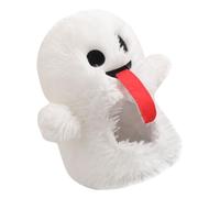 Mobestech Chapeau Fantôme en Peluche Langue Tirée 1 Pièce Taille Unique Coton PP Doux pour Fête Halloween Déguisement Cosplay Accessoire Photo Amusant Adulte