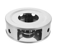 Mobestech Chauffe-théière en Acier Inoxydable avec Support Bougie pour Infusion de thé, adapté aux hôtels et cafés, Socle Simple Design argenté 1pc