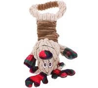 Mobestech Chien Couineur en Peluche, Interactif D’élan, Attire L’Attention, Corrige Les Mauvaises Habitudes, pour Santé Dentaire, Noël, Chien