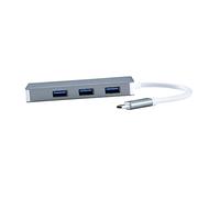 Mobestech Concentrateur USB-c Hub Ethernet USB-c Connecteurs USB avec Ports USB Type-c Interface Carte Mémoire Compatible Système Gris