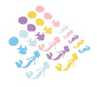 Mobestech Confettis Colorés Thème des Sirènes, 300 Pièces Décoratives pour Fête, Anniversaire et Mariage, Confettis Artisanaux Multicolores pour Décoration de Table et Événements Festifs