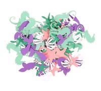 Mobestech Confettis en Papier Thème Océan Sirène 100 Pièces Multicolores Décorations Table Mariage Anniversaire Fête Animaux Marins Dispersion Festive