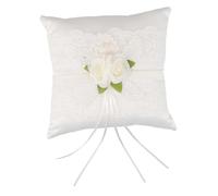 Mobestech Coussin pour Alliances De Mariage Vintage Support Dentelle Blanc pour Bagues De Cérémonie Élégant Et Polyvalent