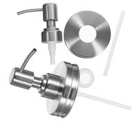 Mobestech Couvercle de Pompe pour Bocal Mason 7 CM, Acier Inoxydable 304, 2 Pièces, Compatible Lotion et Shampoing, Usage la Cuisine et Salles de Bain