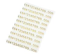 Mobestech Cube Étiquettes de Prix Bijoux Transparentes Moyen Format, 10 Pièces en Abs Solide, Chiffres Dorés, Présentoir D’affichage pour Commerces, Bijouteries et Salons Professionnels